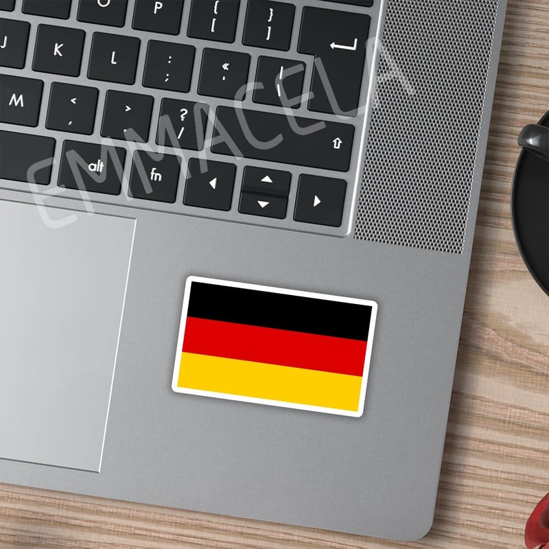 EMMACELA (3PCS) Germany Flag stickers, Countries Flag Stickers - Waterproof Vinyl Decals For Laptops, Tumblers, Water Bottles, Books, Scrapbooks, Size 3 x 1.8 - Image 4